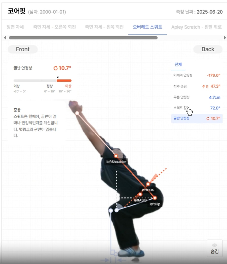 바디닷 - Overhead Squat