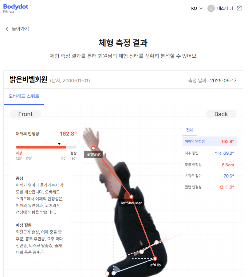 오버헤드 스쿼트 전후 비교 맛보기