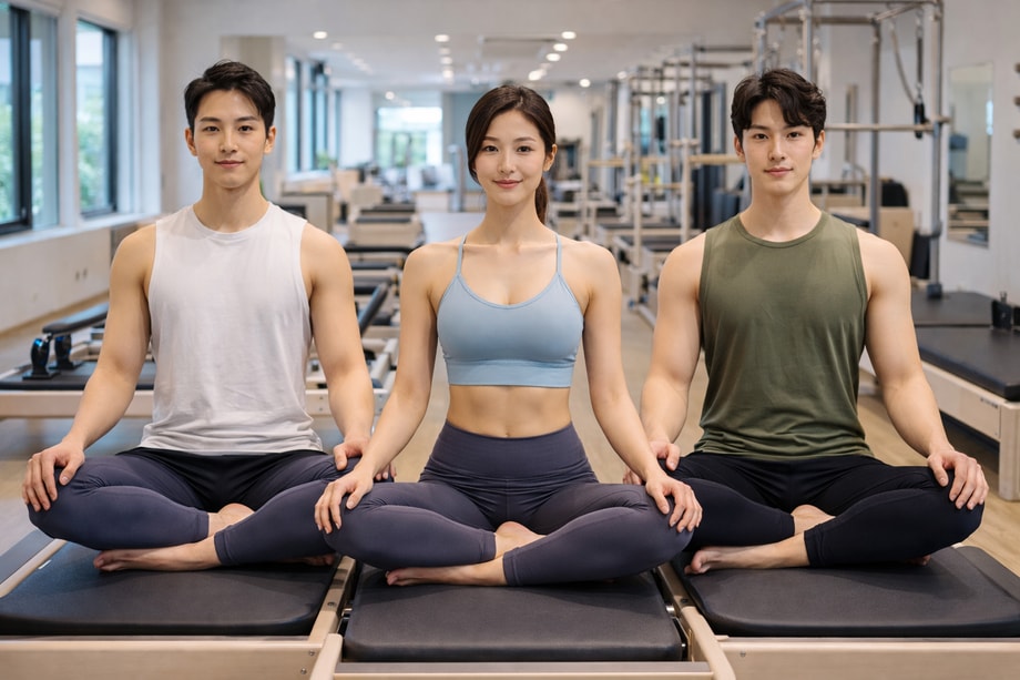 바른 자세로 앉아있는 회원들