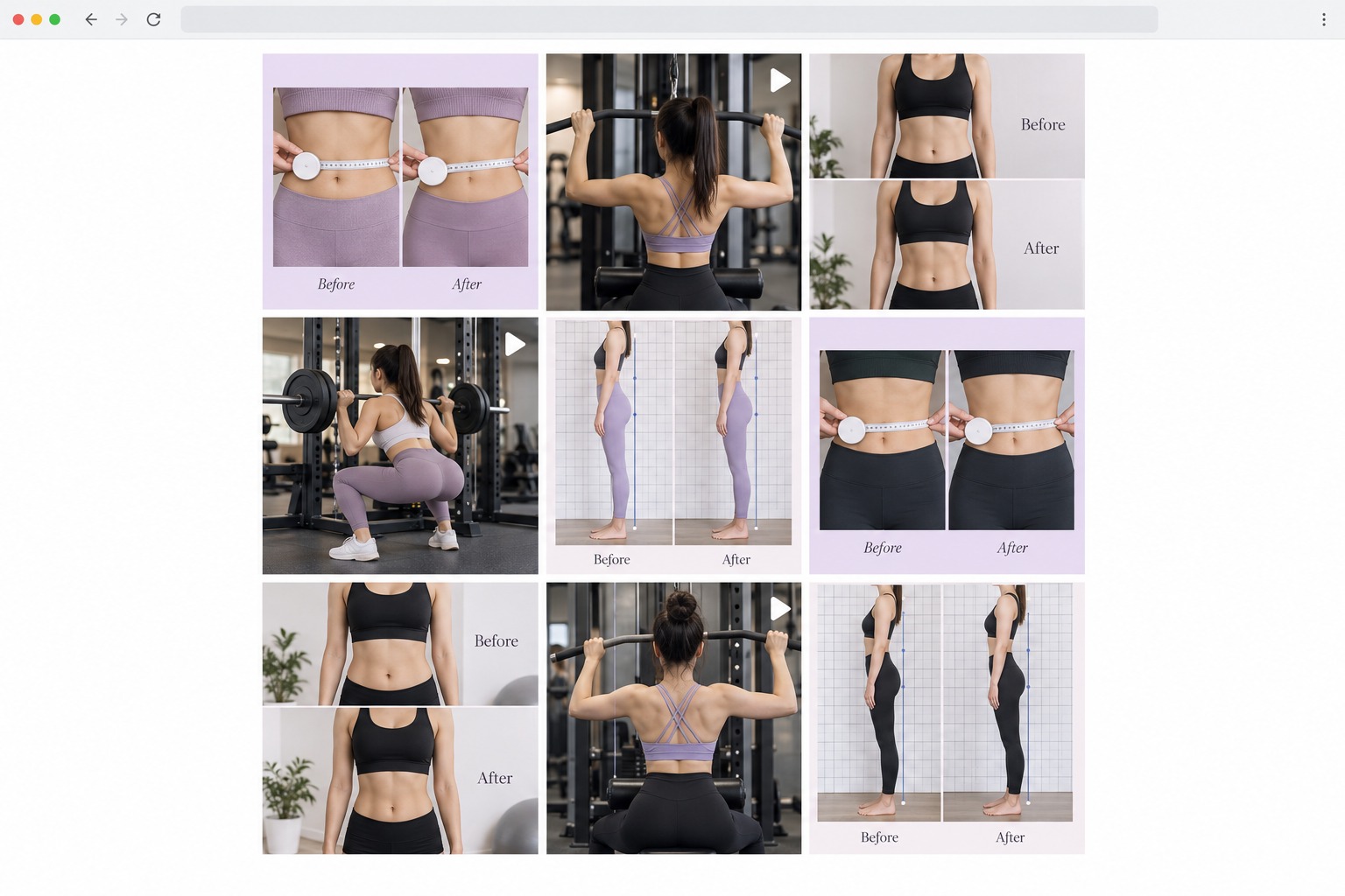 Tracking members' progress with photos (sample image)