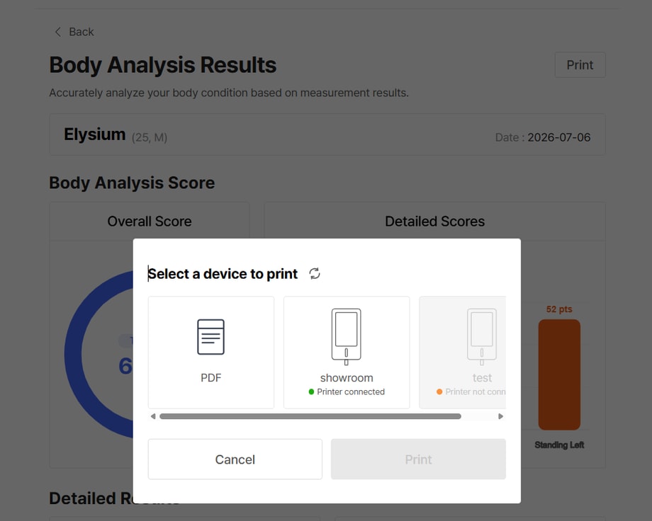 BodyDot Printing Feature