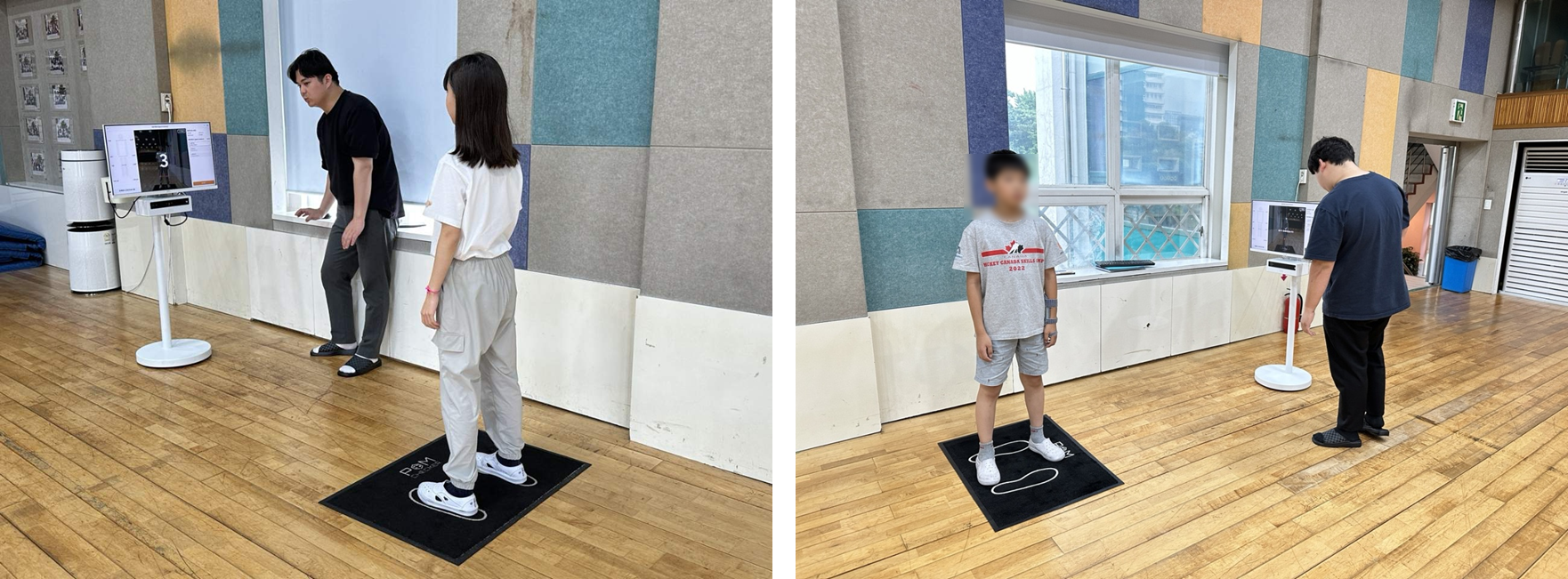 서울 한 초등학교에서 거북목 측정하는 모습